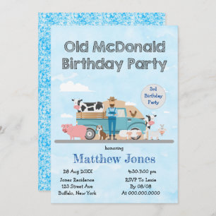 Old McDonald Farm Birthday Party