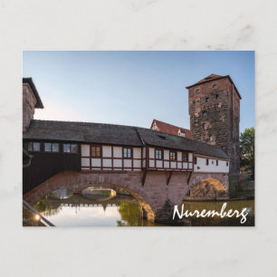 Old mediaeval bridge in Nuremberg, Germany Postcard