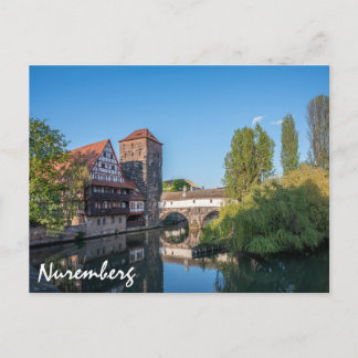 Old mediaeval bridge in Nuremberg, Germany Postcard