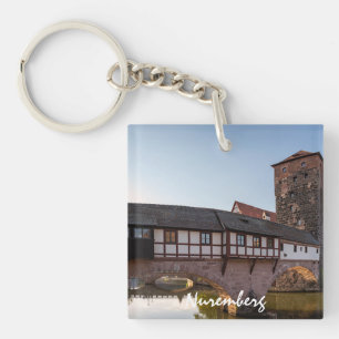 Old medieval bridge in Nuremberg, Germany Key Ring