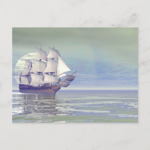 Old merchant ship - 3D render Postcard