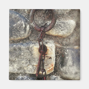 Old Metal and Rocks Magnet