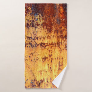 Old metal iron rust background and texture,  metal bath towel