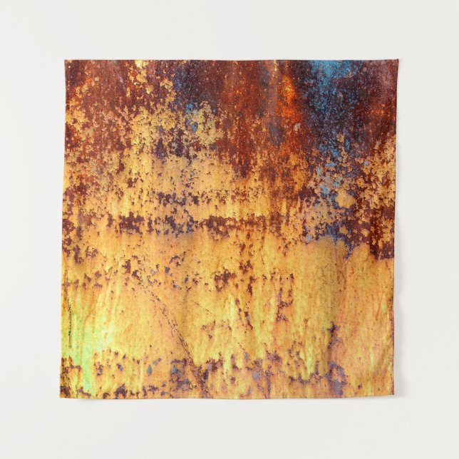 Old metal iron rust background and texture,  metal tapestry (Front)