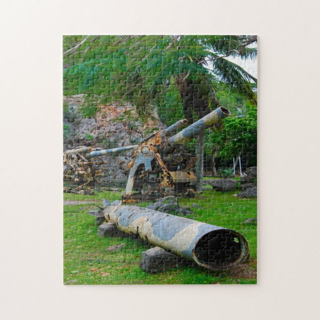Old Military Artillery. Saipan Mariana Islands. Jigsaw Puzzle (Vertical)