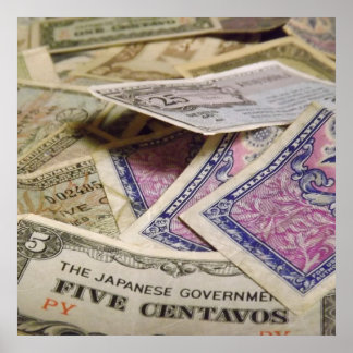 Old Military Money Poster