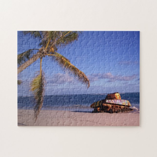 Old Military War Tank Puerto Rico. Jigsaw Puzzle (Horizontal)