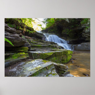 Old Mill Falls, Robert Treman state park, NY Poster