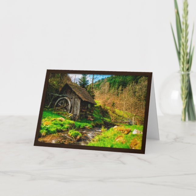 Old Mill Greeting Card (Front)