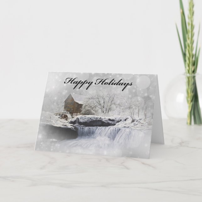 Old Mill Holiday Card, envelopes included Card (Front)