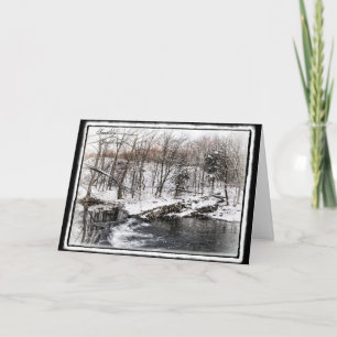 Old Mill Race Christmas Season's Greeetings Card