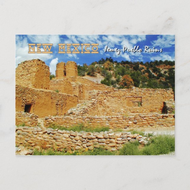 Old Mission Church, Jemez State Monument, NM Postcard (Front)