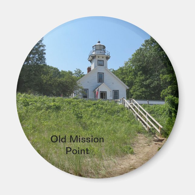 Old Mission Point Lighthouse Magnet (Front)