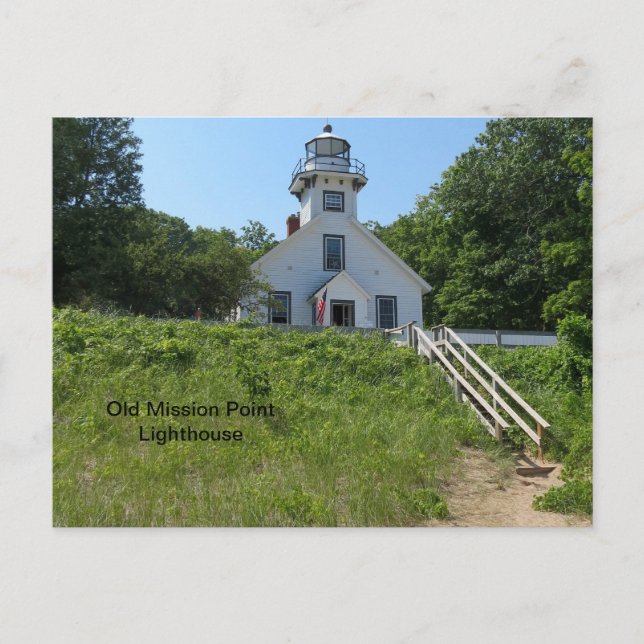 Old Mission Point Lighthouse Postcard (Front)