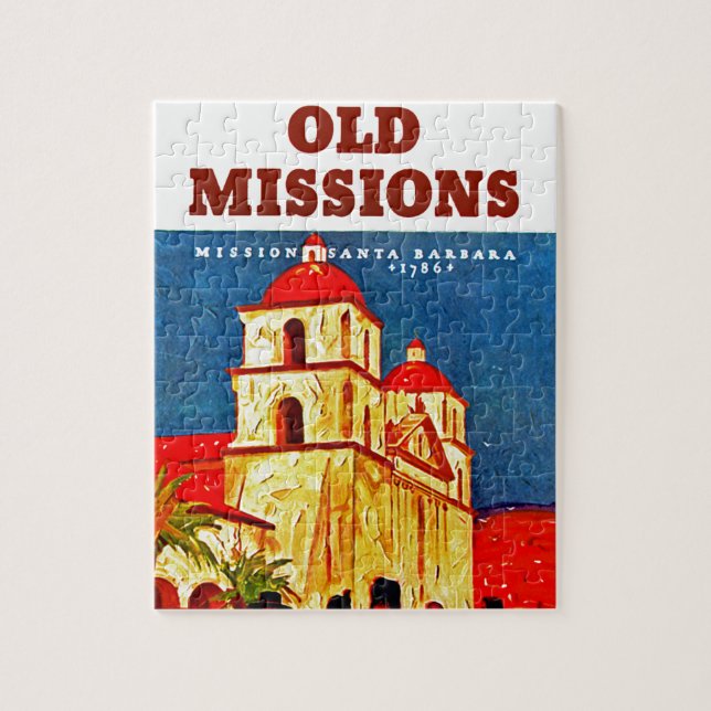Old Missions ~ Santa Barbara Jigsaw Puzzle (Vertical)