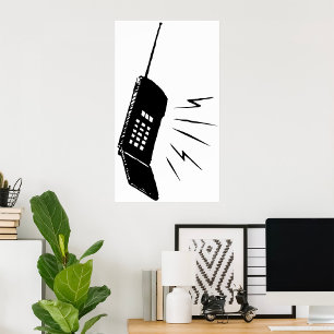 Old Mobile Phone Poster
