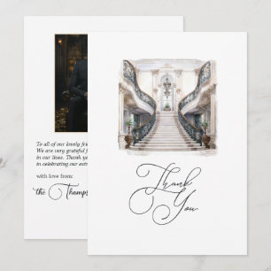 Old Money Aesthetic Luxury Photo Thank You Card