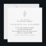 Old Money Aesthetic, Neutral bg, save the date Invitation<br><div class="desc">This wedding save-the-date invitation exudes timeless elegance with a neutral, transparent background and a delicate botanical motif. Designed for couples who appreciate luxury, tradition, and refinement, it perfectly captures a sophisticated and upscale aesthetic. The classic details and understated charm make it ideal for weddings with a prestigious, old-world ambiance. This...</div>
