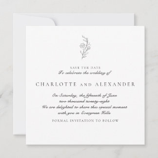 Old Money Aesthetic, Neutral bg, save the date Invitation