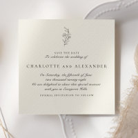 Old Money Aesthetic Wedding save the date