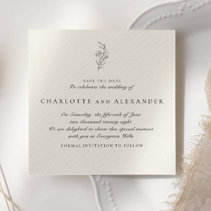 Old Money Aesthetic Wedding save the date Invitation