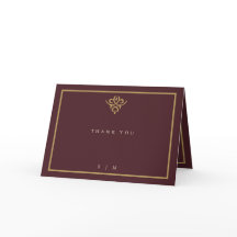 Old Money Burgundy Wedding Folded 