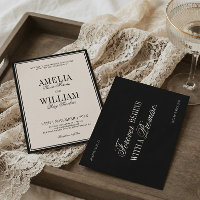 Old Money Classic Luxury Black Cream Wedding