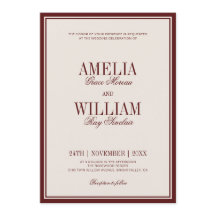 Old Money Classic Luxury Burgundy Wedding