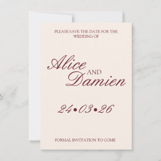 Old Money Elegant Save The Date