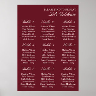 Old Money Elegant Wedding Seating Chart