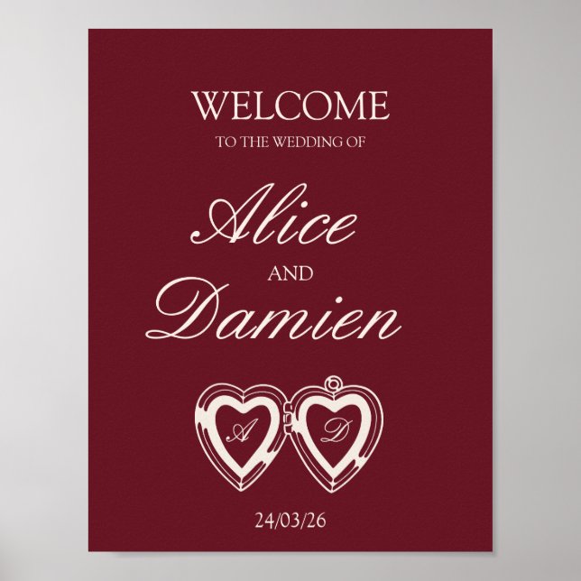 Old Money Elegant Wedding Sign (Front)