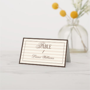 Old Money Espresso Wedding Place Card