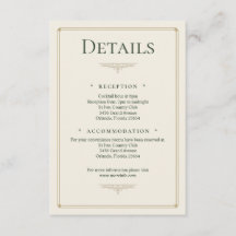 Old Money Forest Green and Gold Details Card