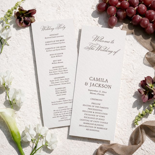Old Money Ivory and Brown Wedding Flat Program (Creator Uploaded)