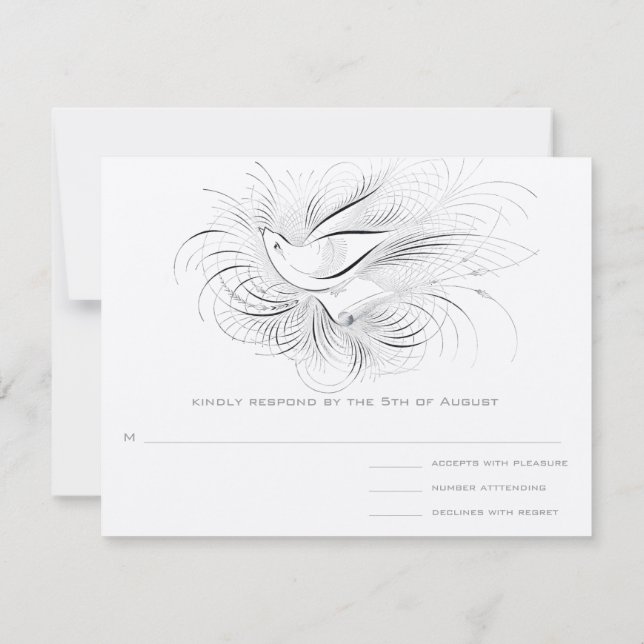 OLD MONEY, LOVE BIRDS, RSVP CARD (Back)