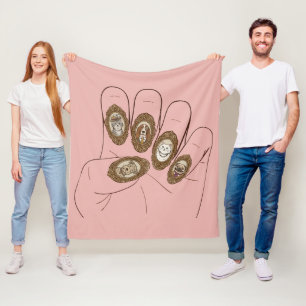 Old Money Nails Fleece Blanket