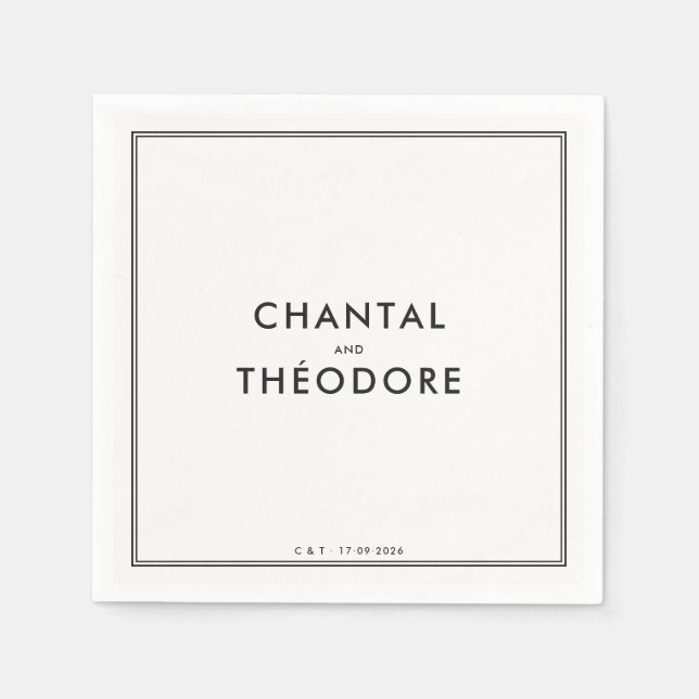 Old Money | Quiet Luxury | wedding  Napkin (Front)