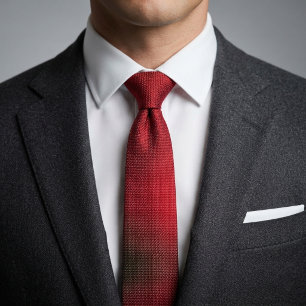 Old Money Rust Orange Birdseye Tweed Fabric Tie