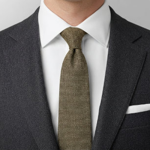 Old Money Rust Orange Birdseye Tweed Fabric Tie