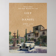 Old Money Rustic Wedding Welcome Sign