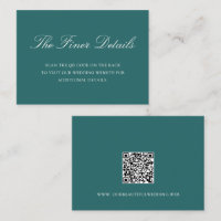 Old Money Teal Classic QR Code Wedding