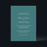Old Money Teal Classic Wedding Save The Date<br><div class="desc">A timeless old money style wedding save the date with elegant typography and a classic minimalist layout. Perfect for luxury weddings,  formal events,  and sophisticated celebrations.</div>