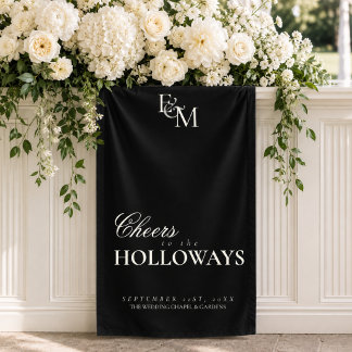 Old Money Wedding Reception Decor Banner
