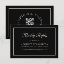 Old Money Wedding RSVP Online Enclosure Card