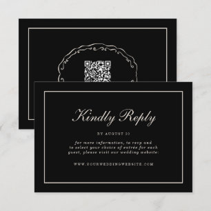 Old Money Wedding RSVP Online Enclosure Card