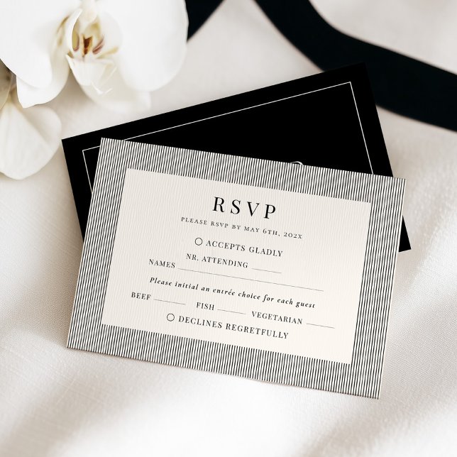 Old Money Wedding RSVP Response Card (Creator Uploaded)