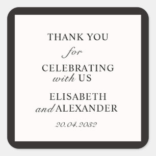 Old Money,  wedding Thank You Sticker