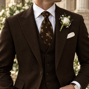 Old Money Wedding Vineyard Chalice Grape Brown Tie