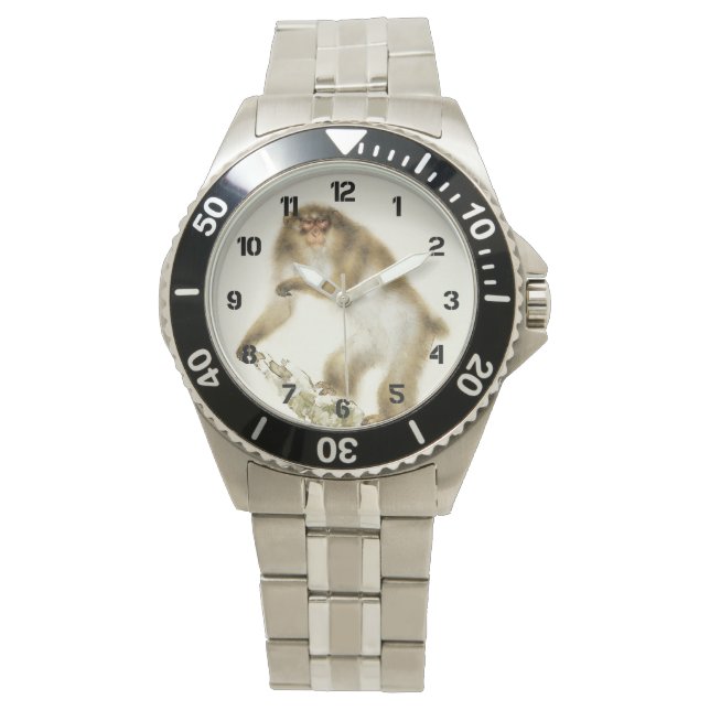 Old Monkey with Cherry in Autumn Watch (Front)