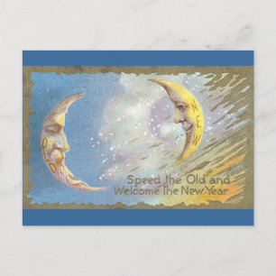 Old Moon and New Moon Postcard